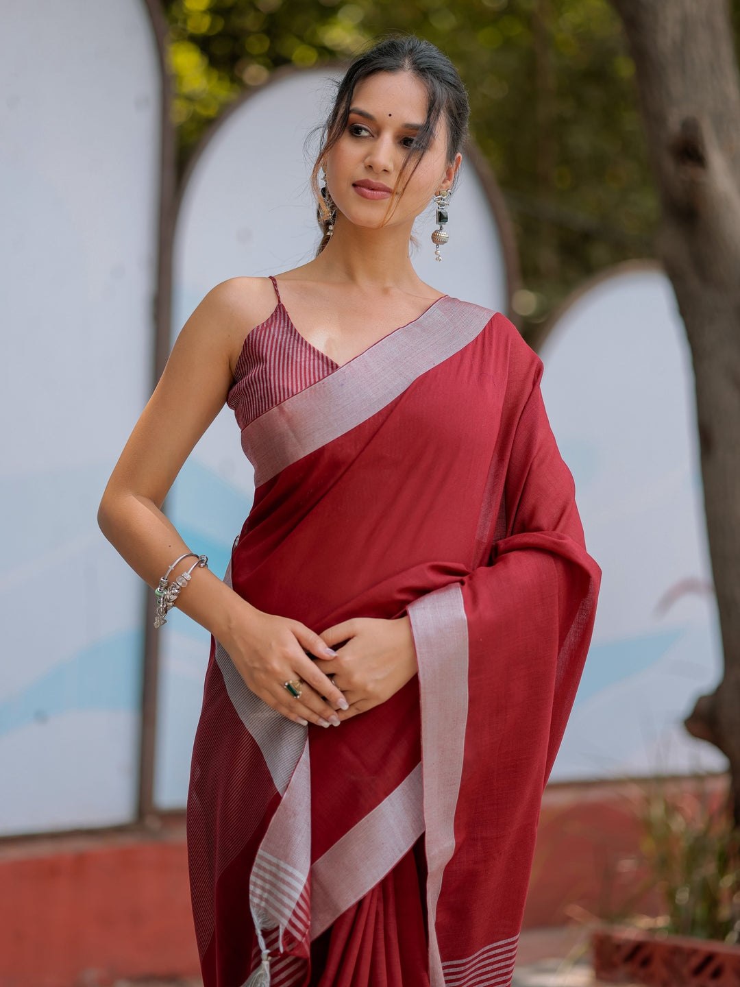 Linen Cotton Saree