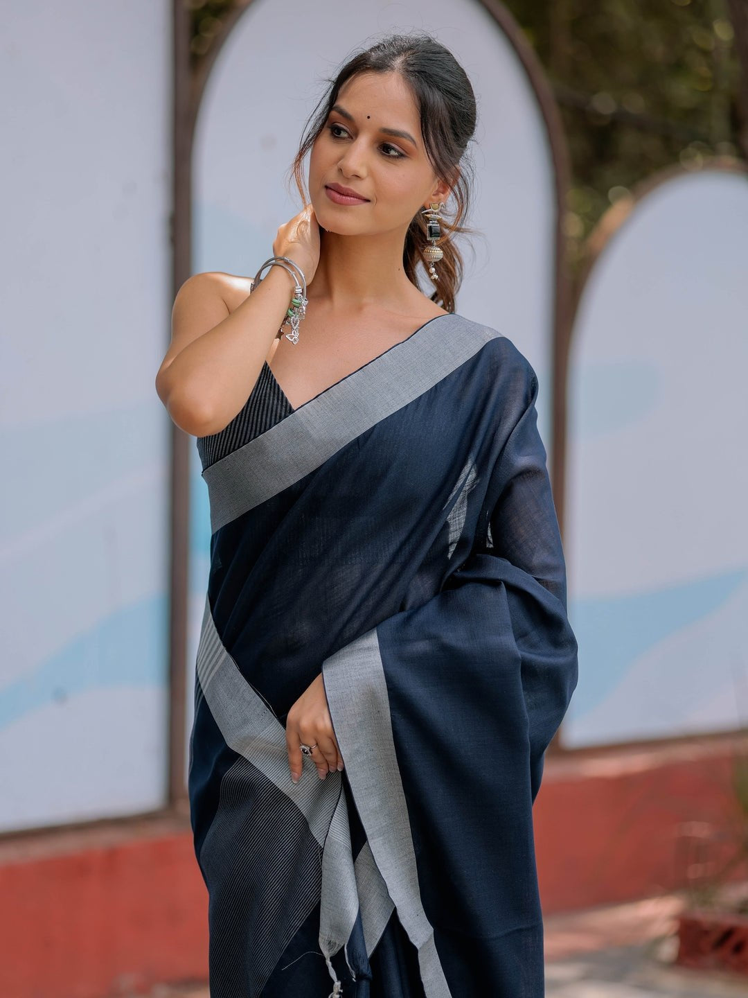 Linen Cotton Saree