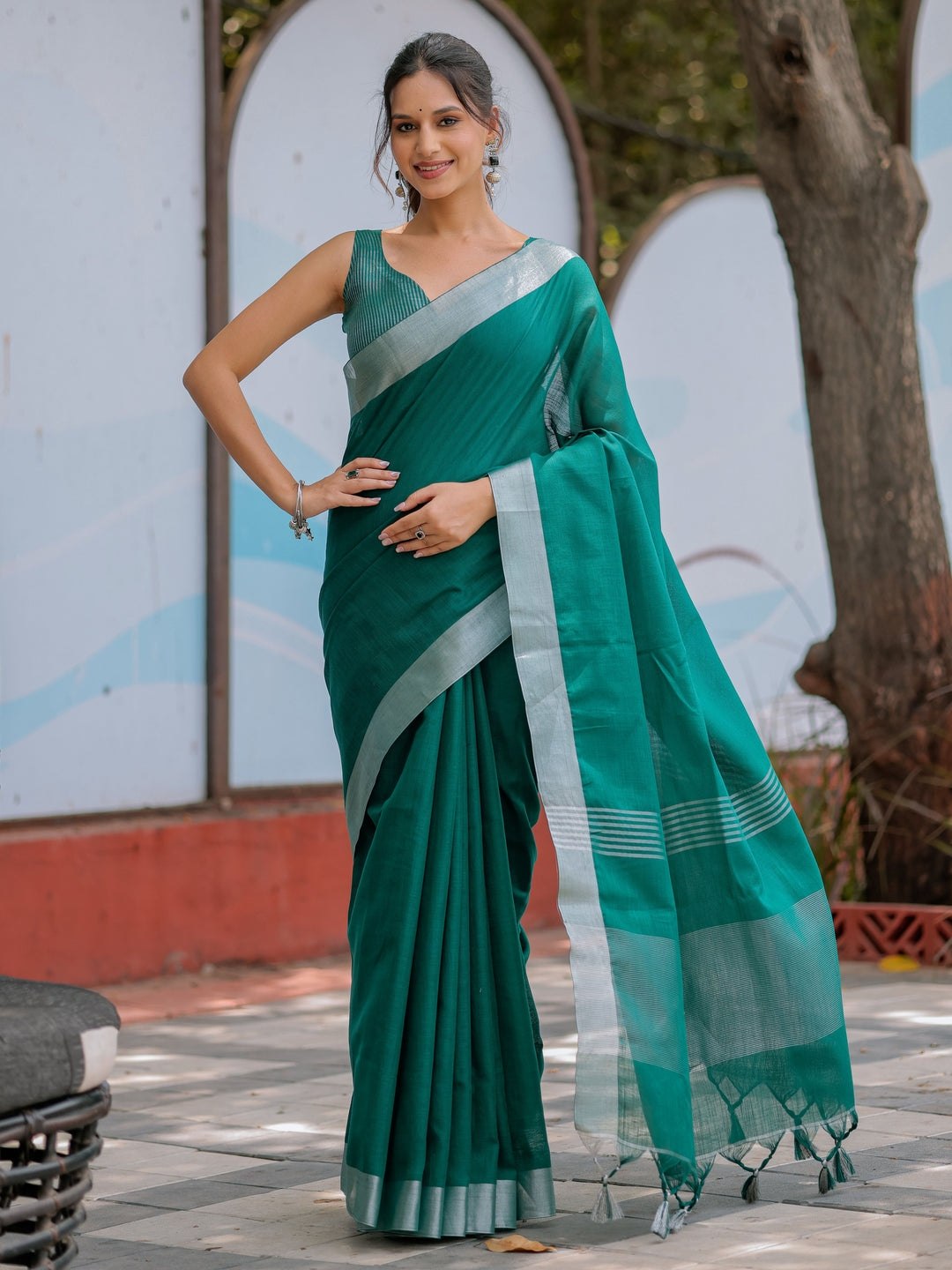 Linen Cotton Saree