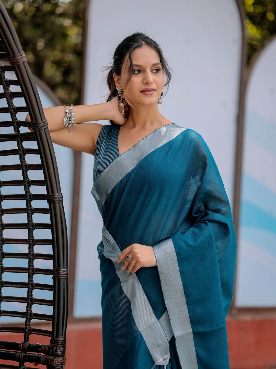 Linen Cotton Saree
