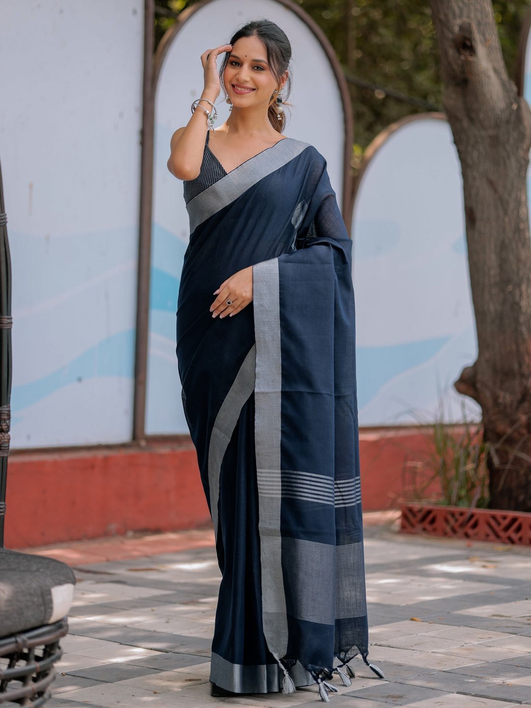 Linen Cotton Saree