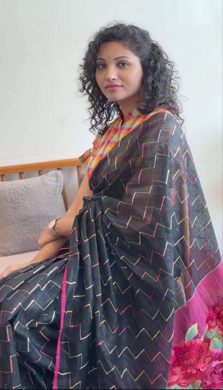 Soft Linen Saree