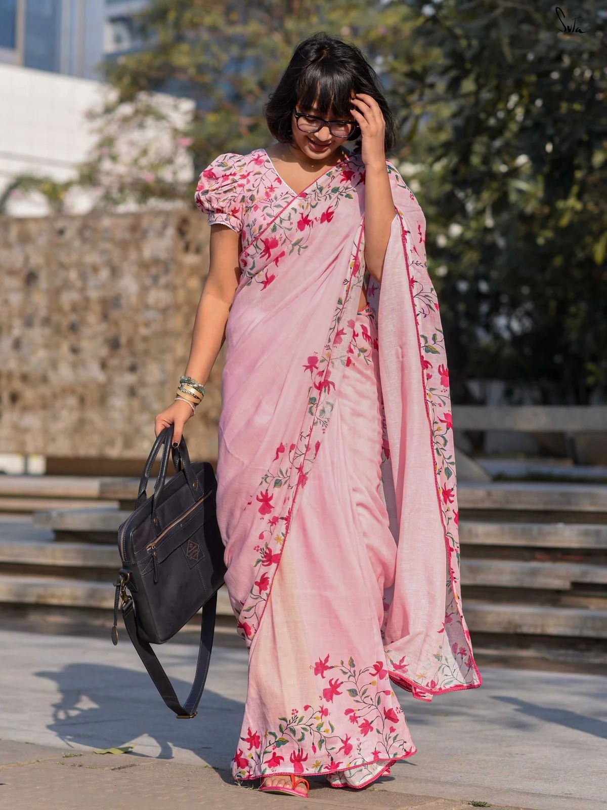 Soft Linen Saree