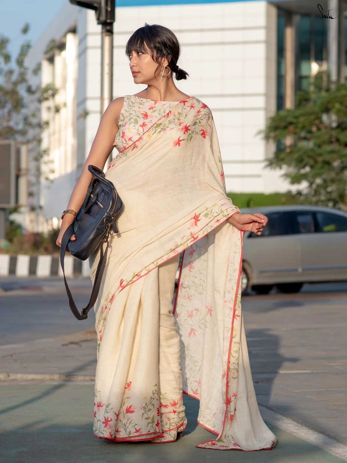 Soft Linen Saree