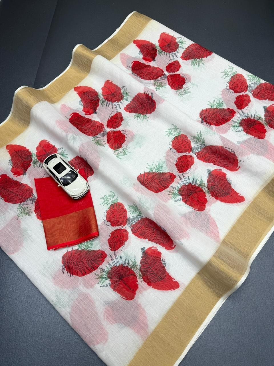 Soft Linen Saree