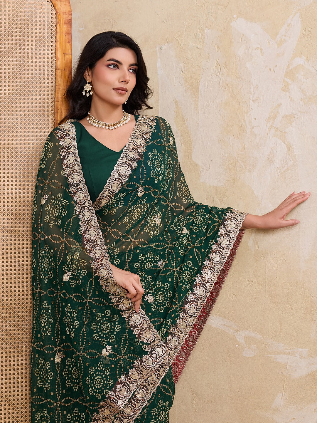 Bandhej Georgette Saree