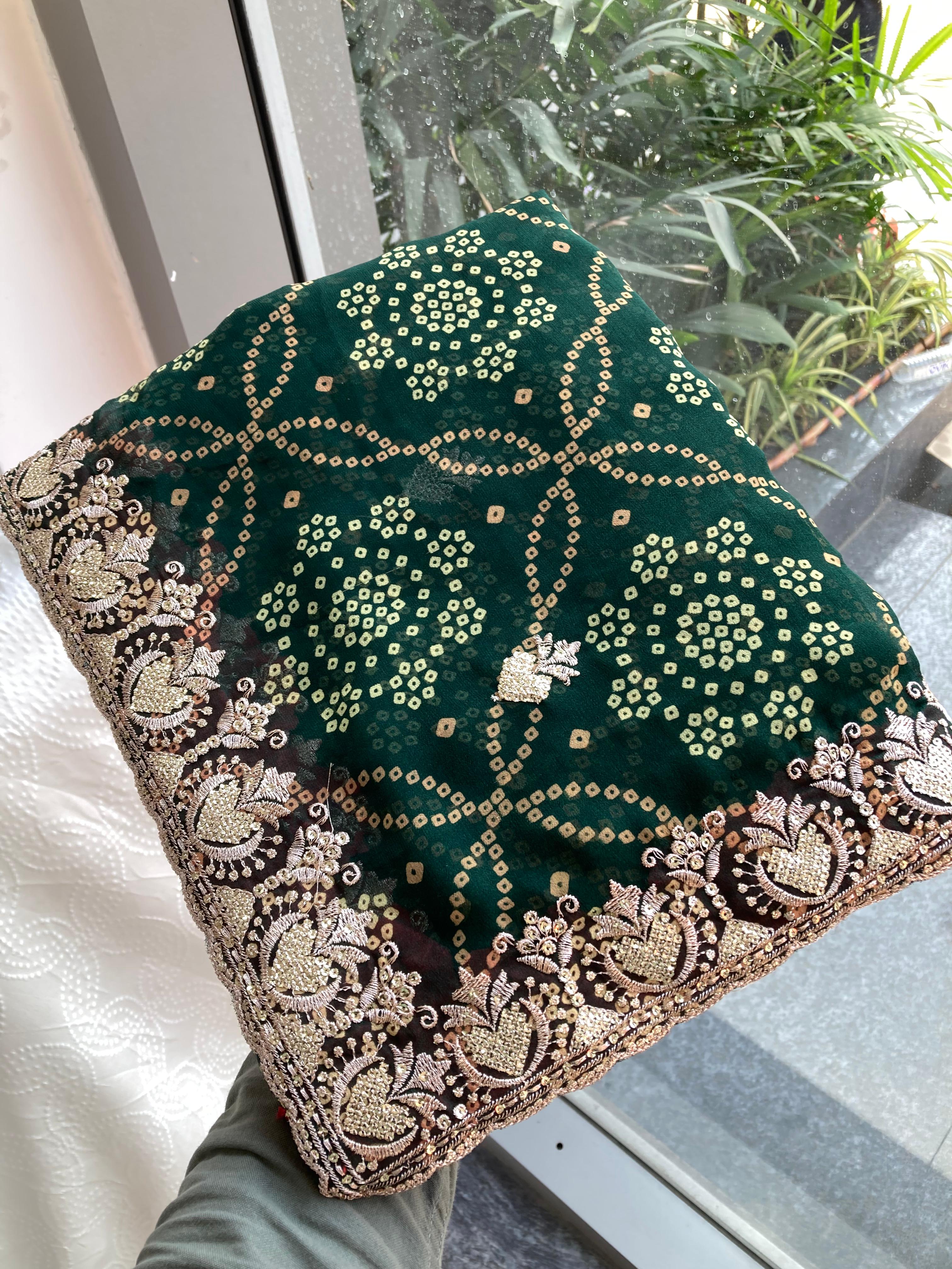 Bandhej Georgette Saree