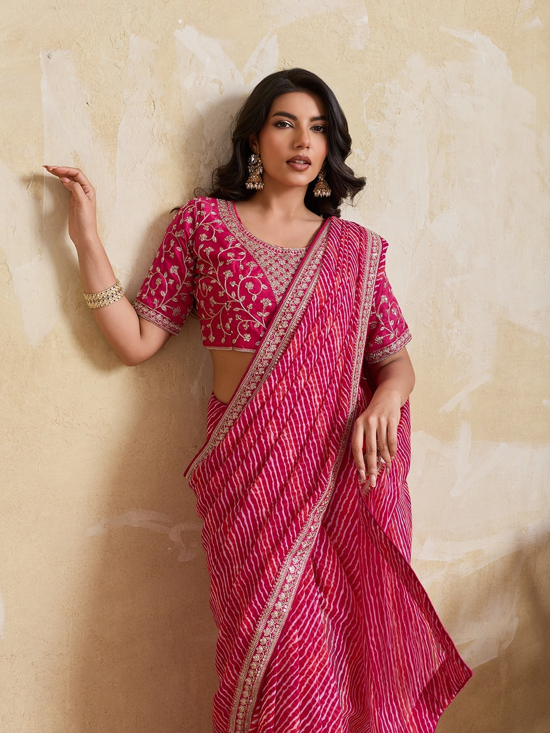 Laheriya Bandhej Georgette Saree