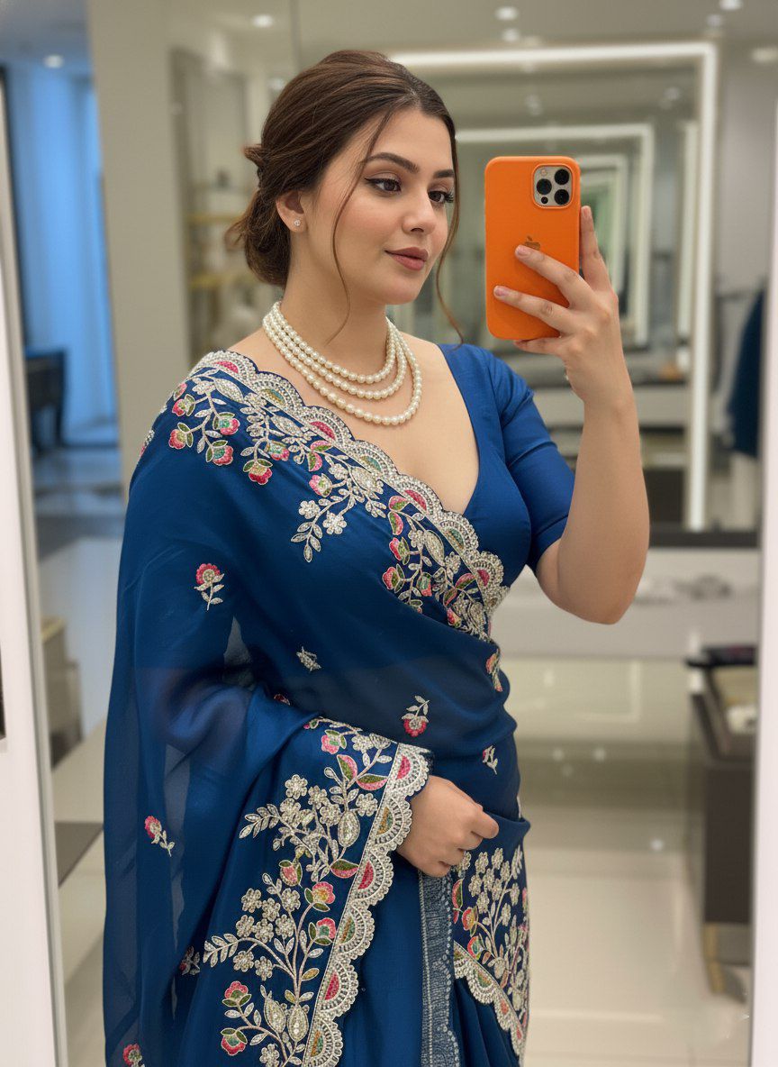 Party Wear Soft Rangoli Silk Saree