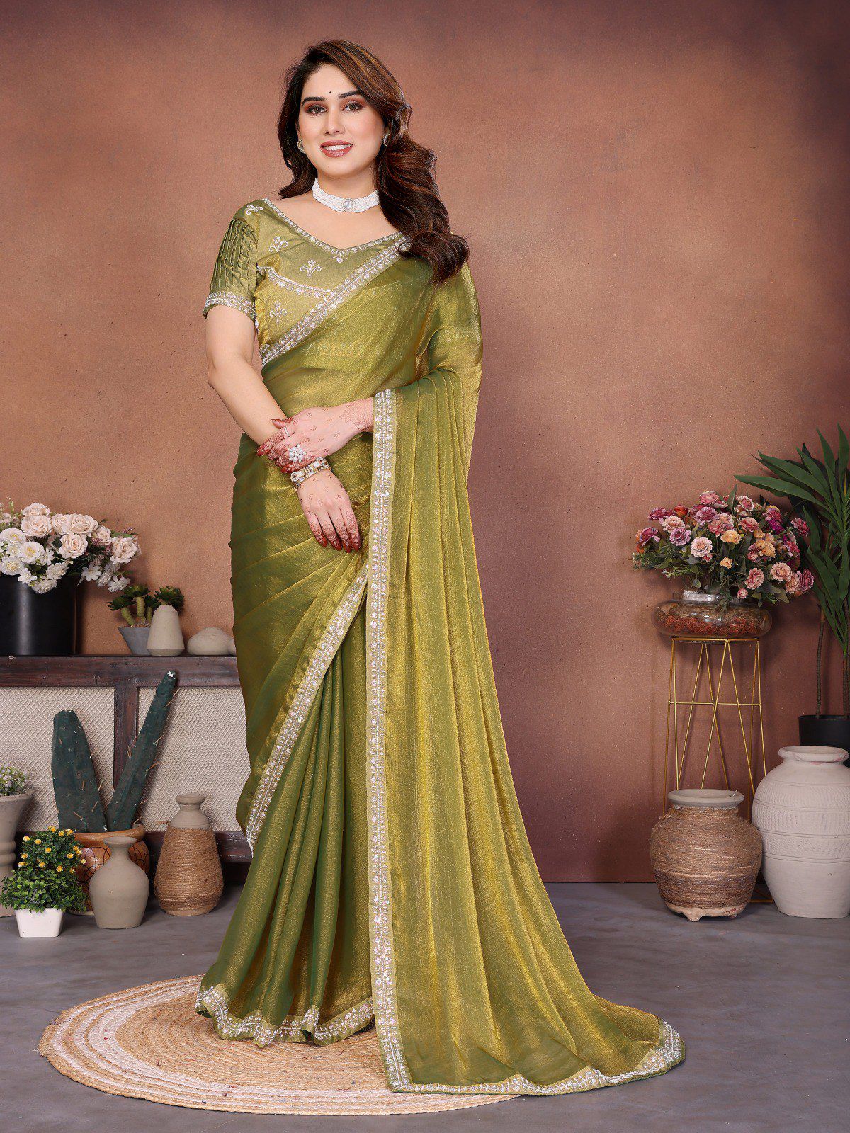 Party Wear Fendy Chiffon Saree