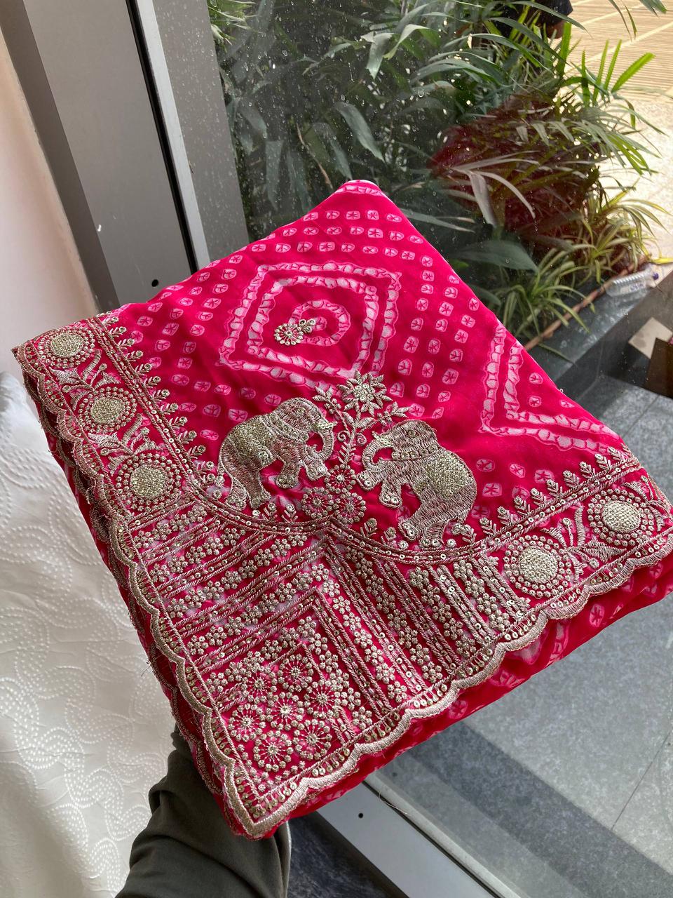 Bandhej Print Soft Georgette