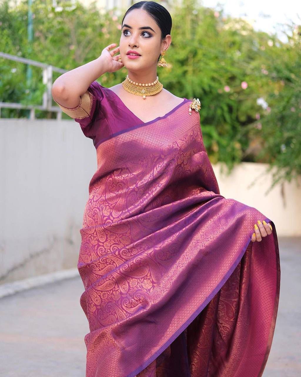 Soft Lichi Silk Saree
