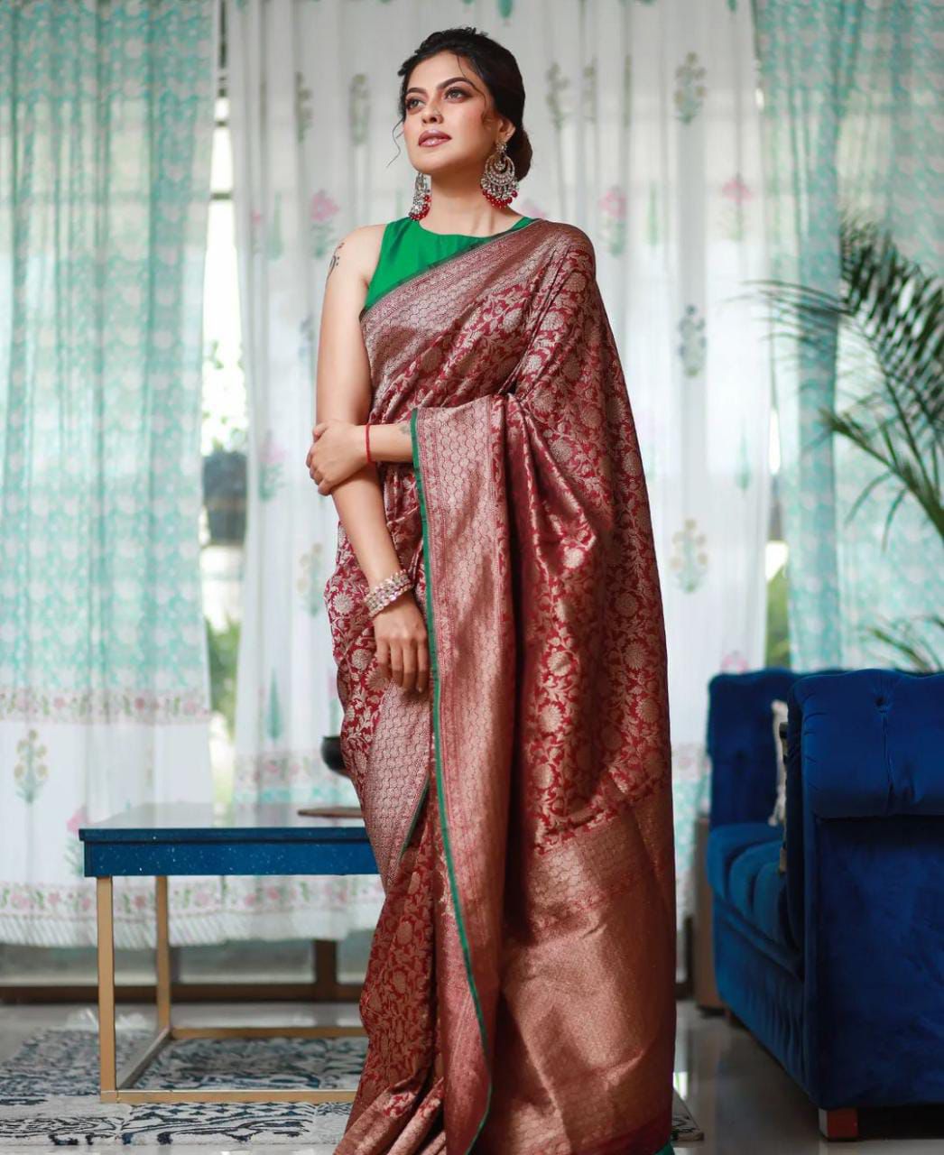 Soft Lichi Silk Saree