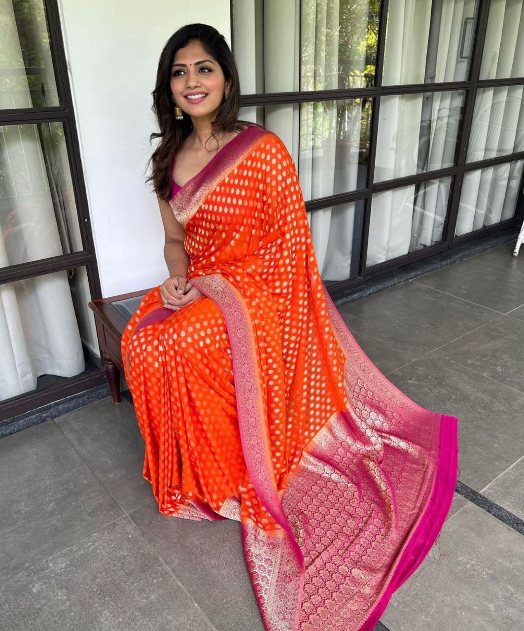 Soft Lichi Silk Saree