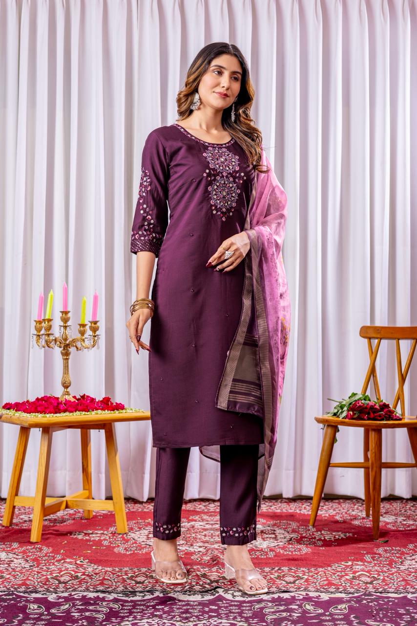 Kurta Pant Dupatta Set