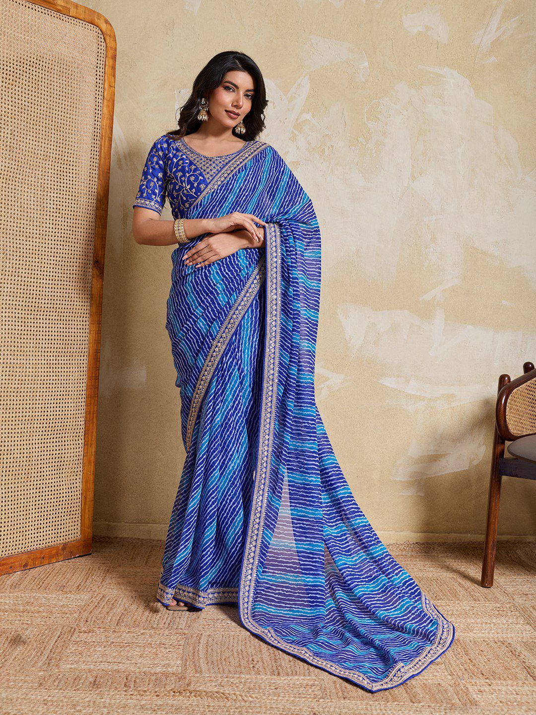 Laheriya Bandhej Georgette Saree