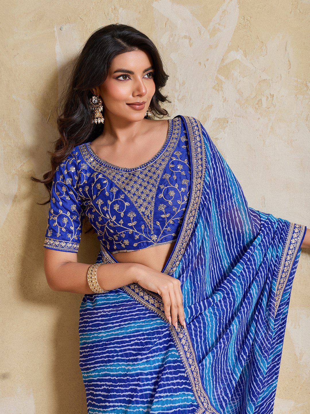 Laheriya Bandhej Georgette Saree