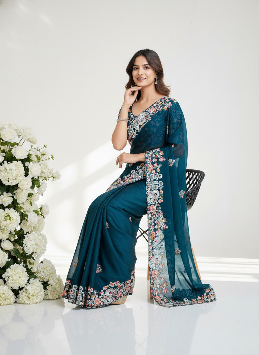 Soft Rangoli Silk
