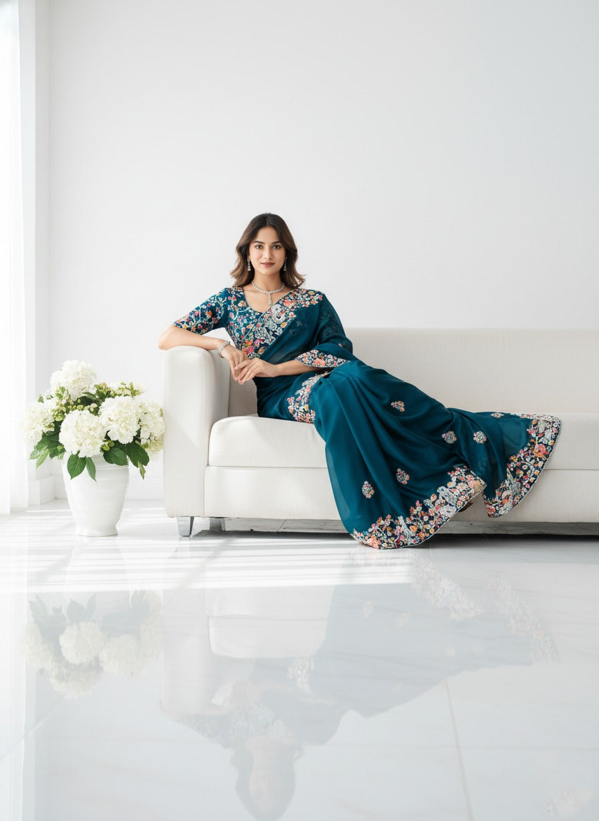 Soft Rangoli Silk