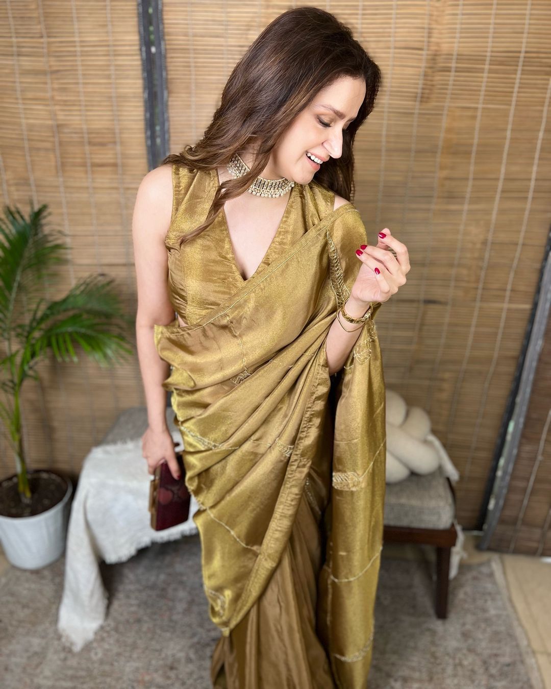 Pure Satin Jimmy Choo Saree