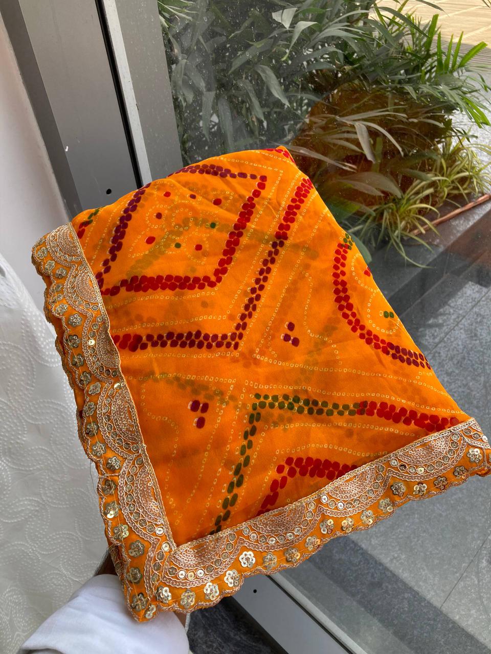 Bandhej Georgette Saree