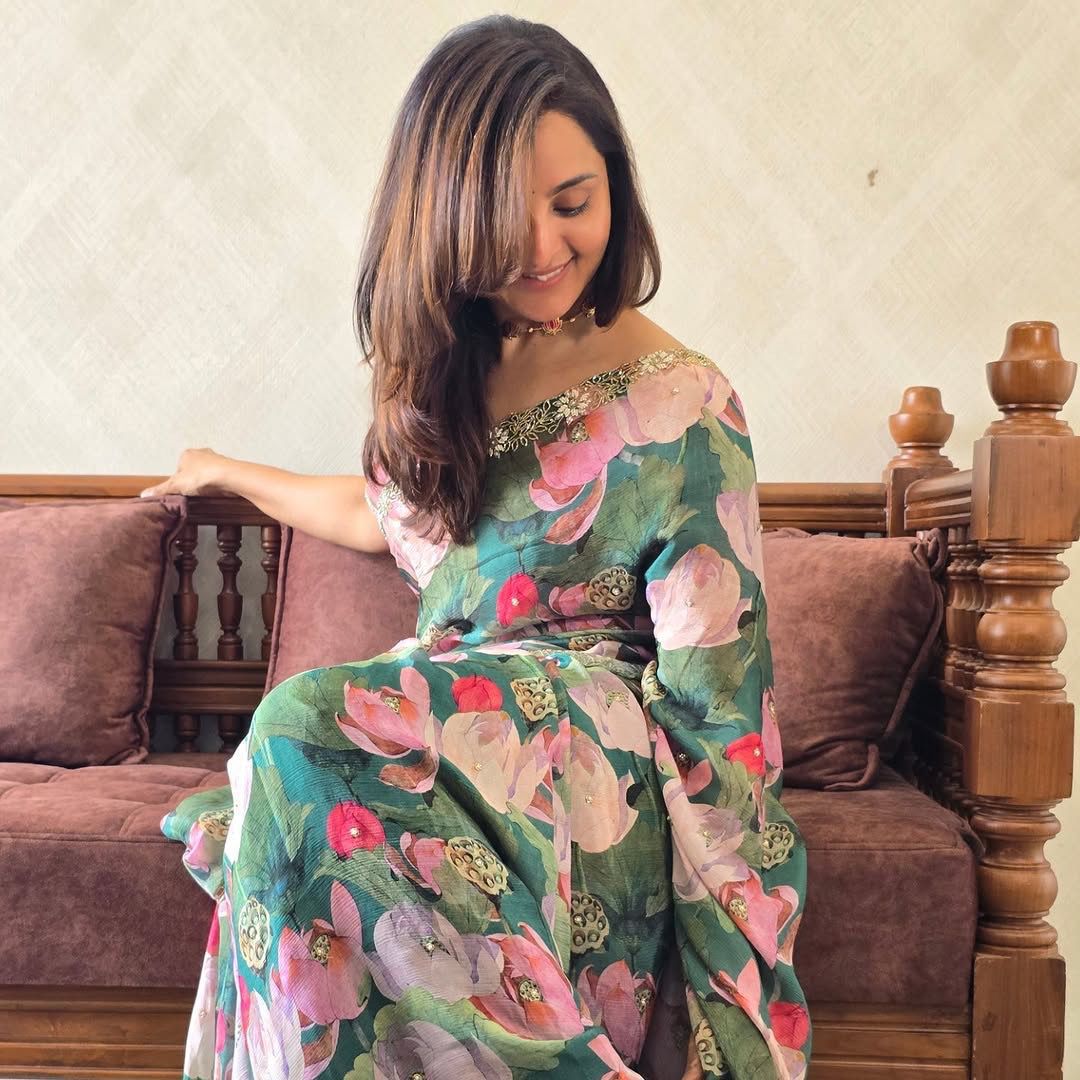 Soft Tebi Silk with Digital Print