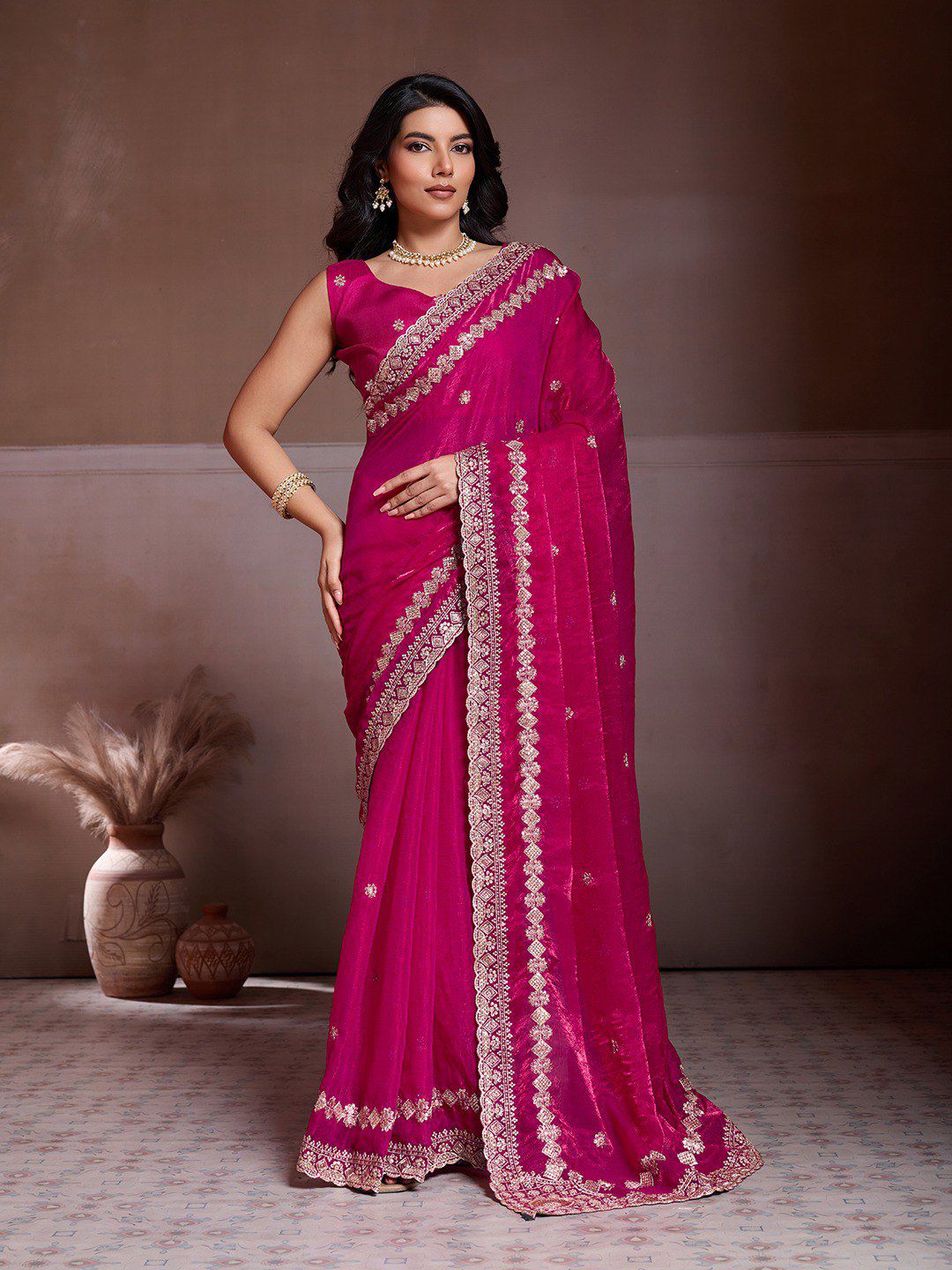 Party Wear Fendy Chiffon Saree