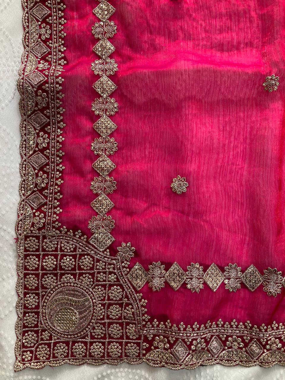 Party Wear Fendy Chiffon Saree
