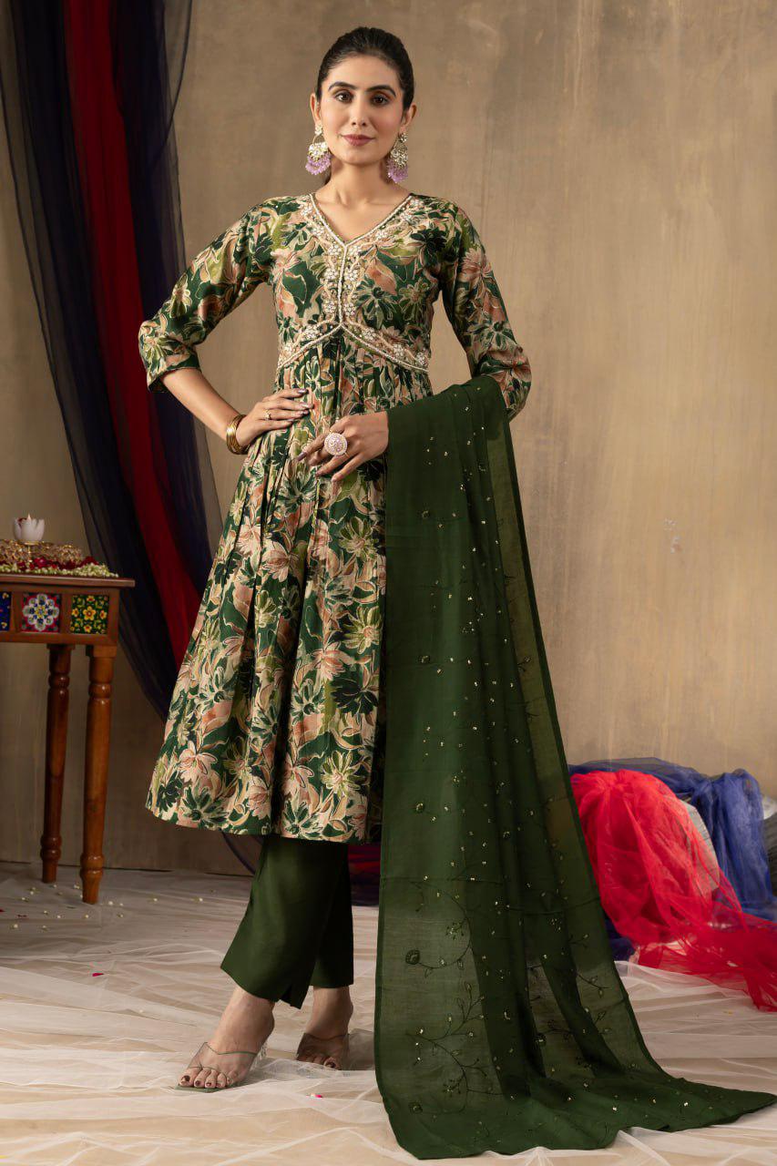 Elegant Straight Kurta Pant Dupatta Set