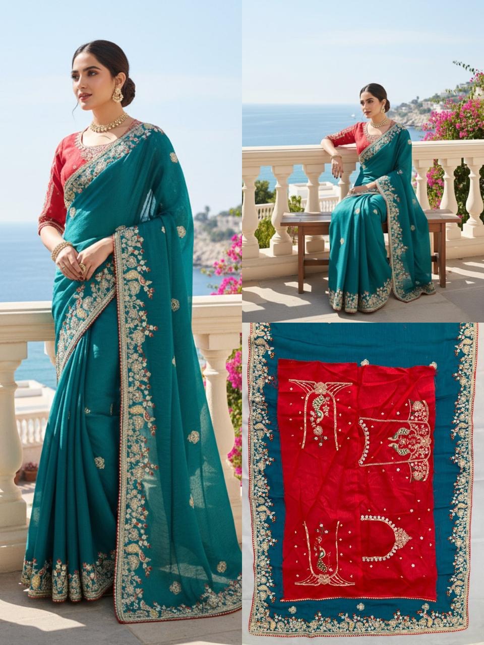 Party Wear Soft Chiffon silk Saree