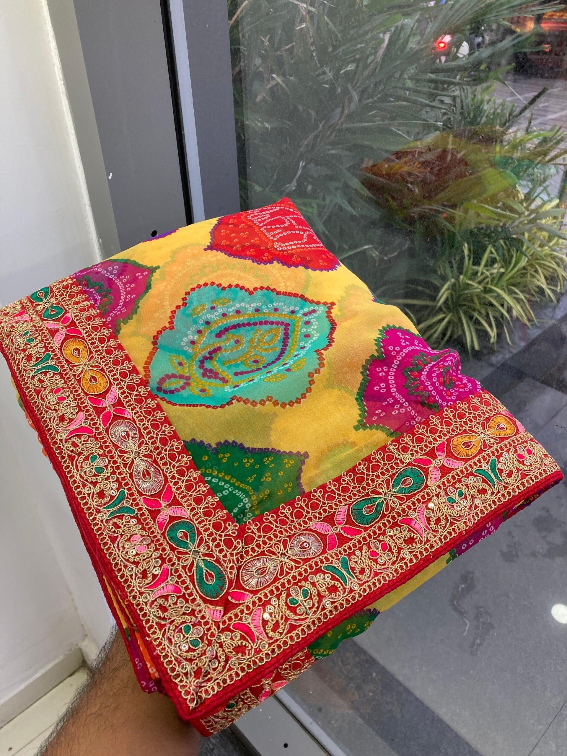 Savan Bandhej Saree