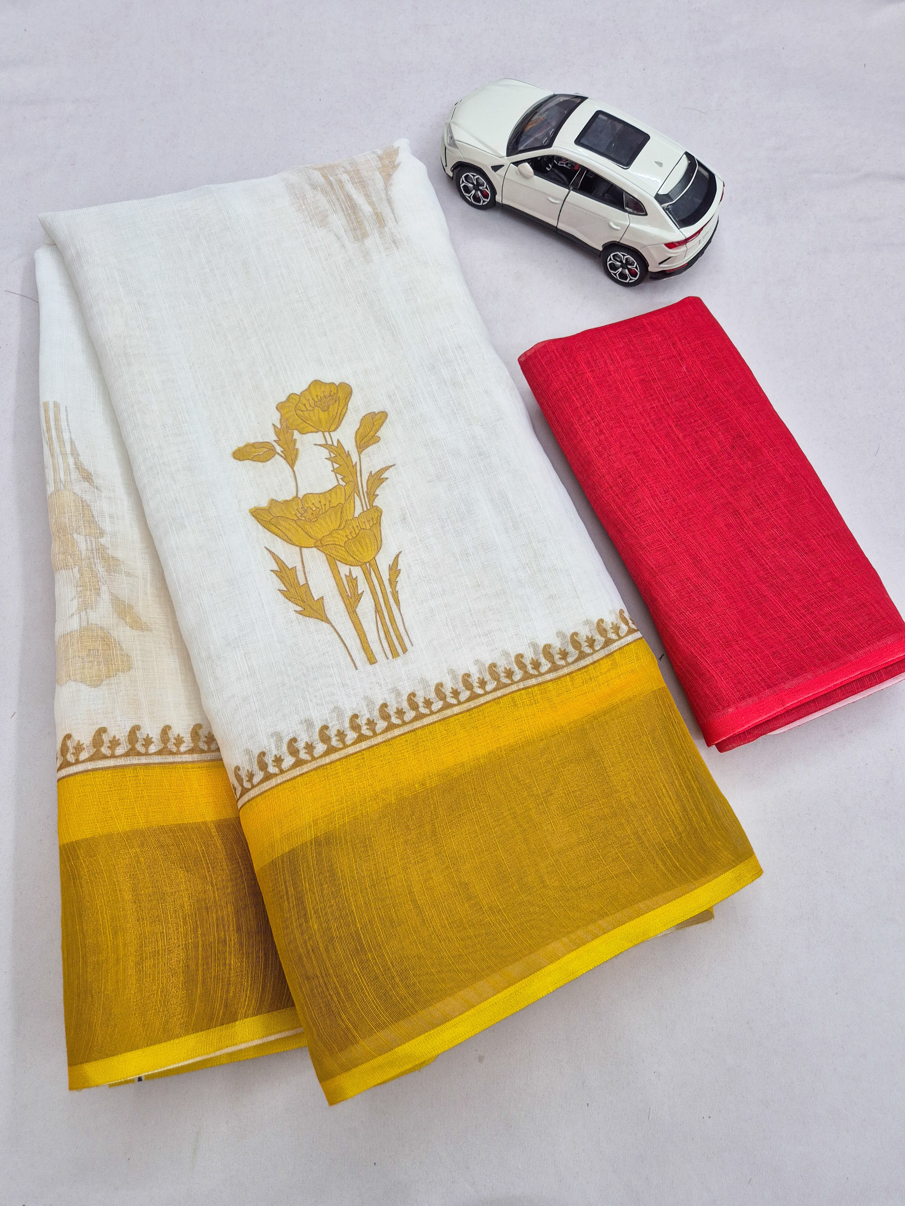 Soft Linen Saree
