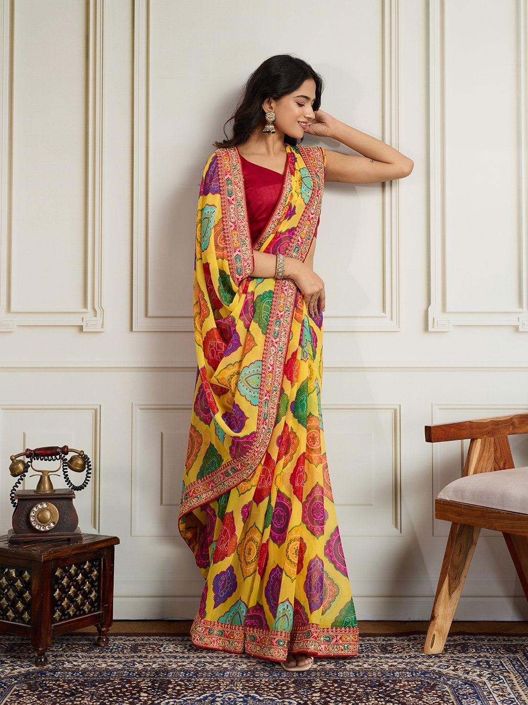 Savan Bandhej Saree