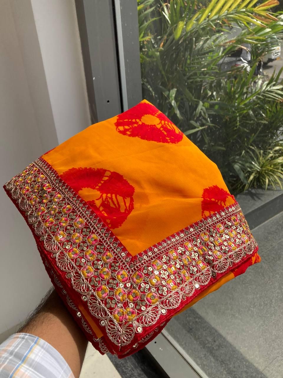 Savan Bandhej Saree