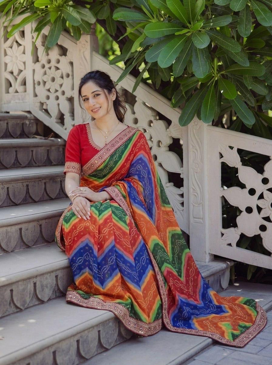 Savan Bandhej Sarees