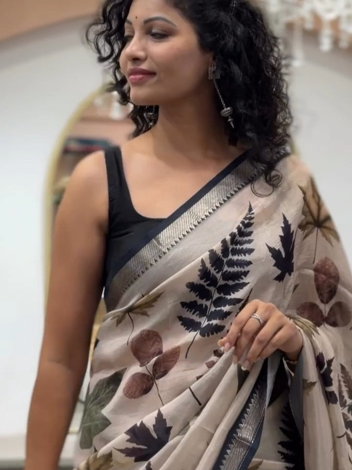 Linen Silk Saree
