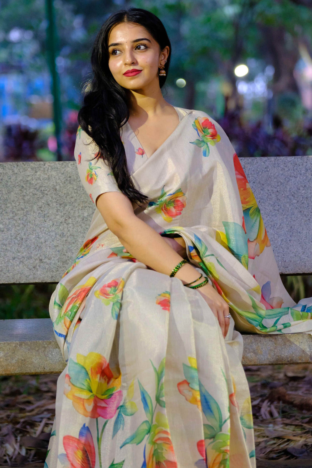 Linen Tissue Silk Saree