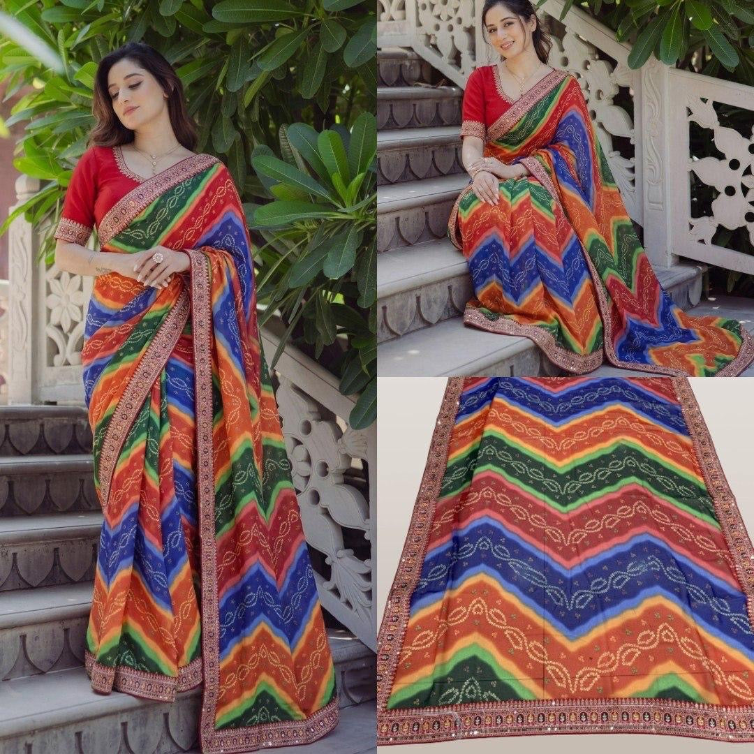 Savan Bandhej Sarees