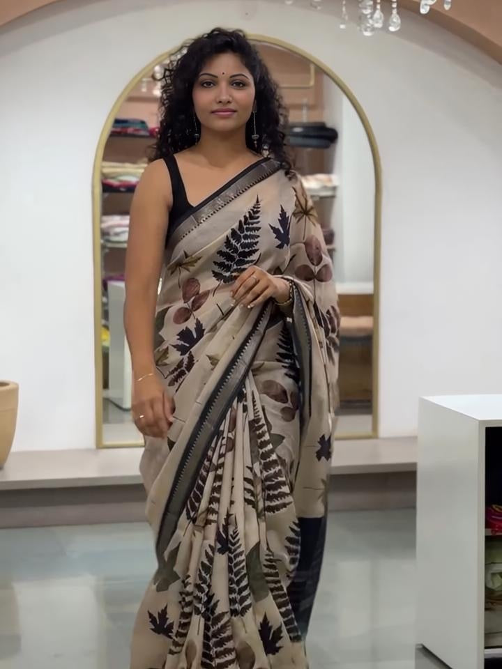 Linen Silk Saree