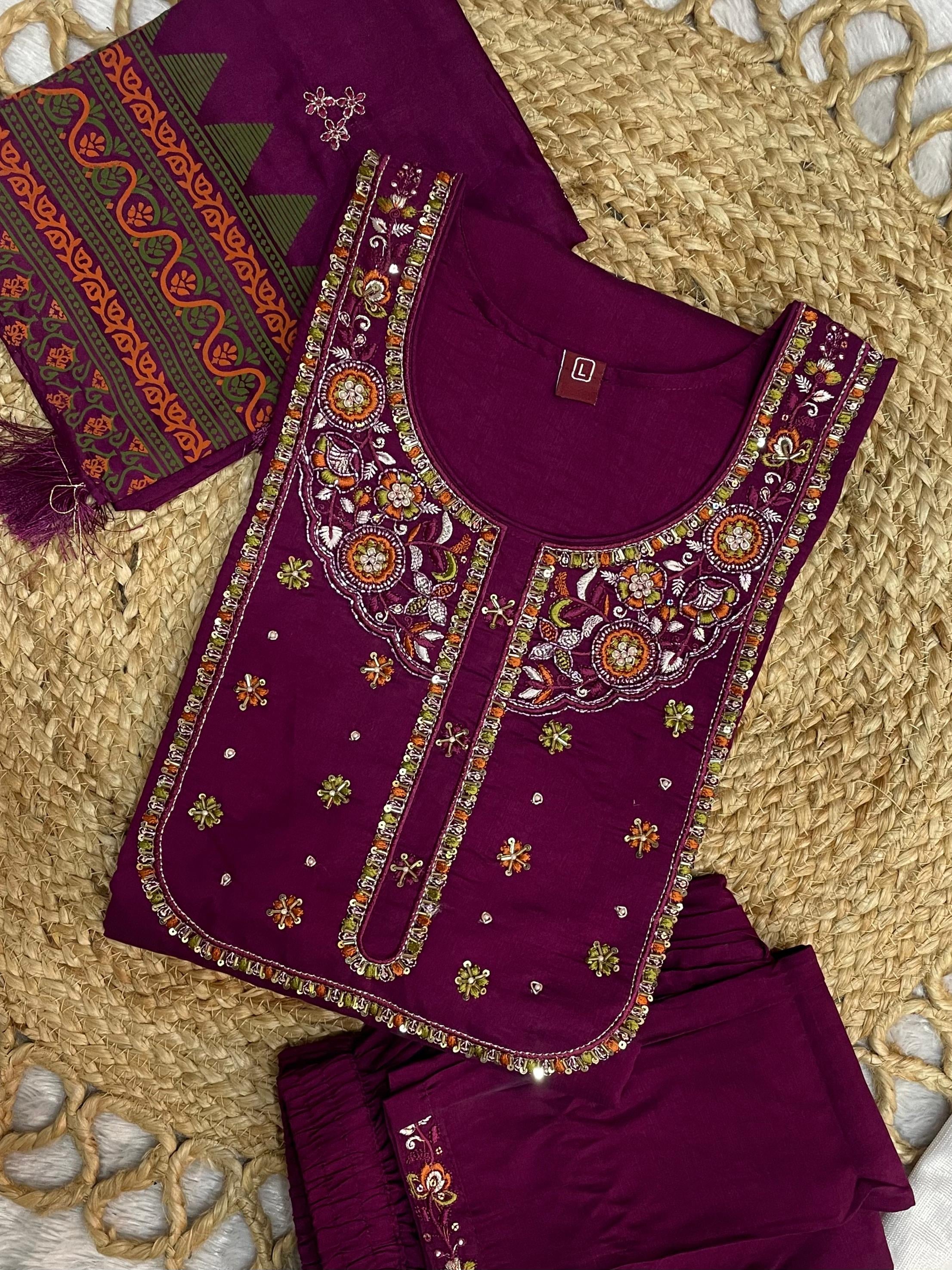 Designer Kurta Set (Stitched)