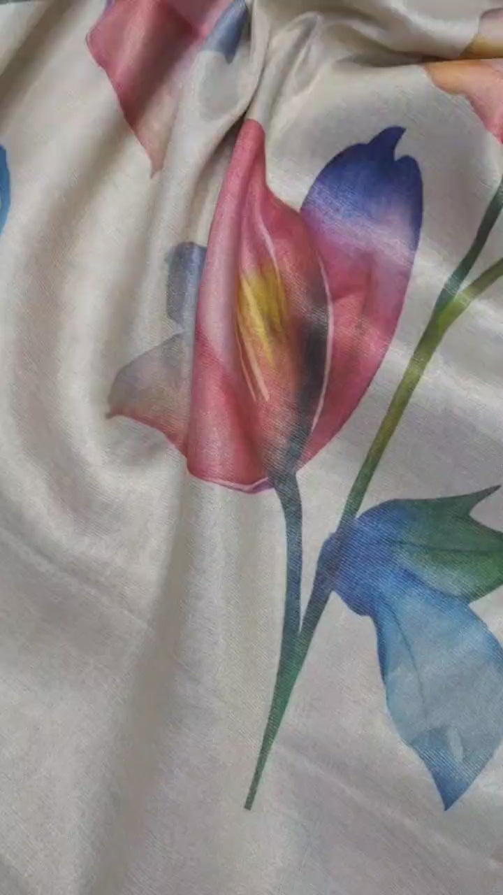 Linen Tissue Silk Saree